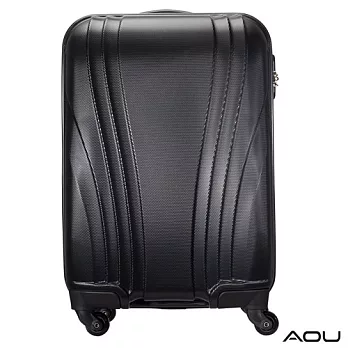 AOU微笑旅行 尊龍傳說16吋超大容量防刮超輕量可登機行李箱 (時尚黑) 90-015D