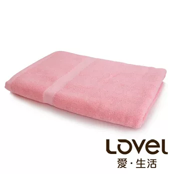 Lovel 六星級飯店素色純棉浴巾6件組(共5色)粉紅6件組