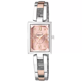 CITIZEN WICCA 傾訴愛戀氣質時尚腕錶-粉橘x錶帶雙色