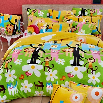 義大利Fancy Belle X Malis《We are family》雙人四件式雪芙絨被套床包組