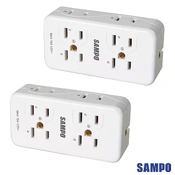 SAMPO 聲寶6座2+3孔擴充座-2入裝 EP-UA6BM