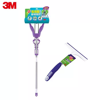 3M 高效型免沾手膠棉拖把紫色促銷包