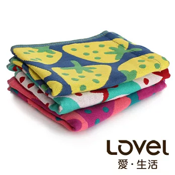 Lovel日雜塗鴉可愛草莓紗布童巾6入組請備註否則隨機出貨