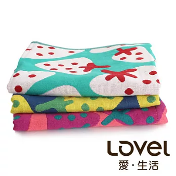 Lovel日雜塗鴉可愛草莓紗布毛巾6入組請備註否則隨機出貨