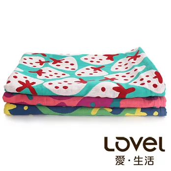 Lovel日雜塗鴉可愛草莓紗布浴巾6入組請備註否則隨機出貨