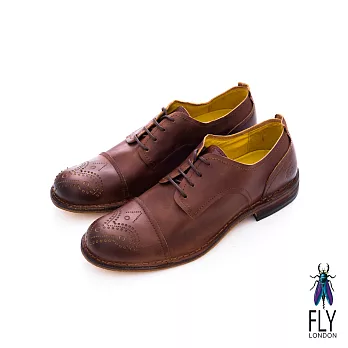 Fly London(男)★復刻型男剪接皮鞋 - 棕色39棕色