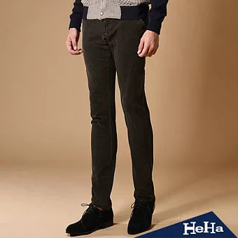 長褲 彈性修身保暖燈芯絨長褲 四色-HeHa-30（深咖）