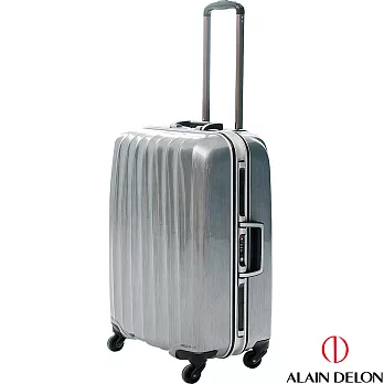 ALAIN DELON 亞蘭德倫 25吋貴族拉絲鋁框行李箱(銀灰)25吋銀灰
