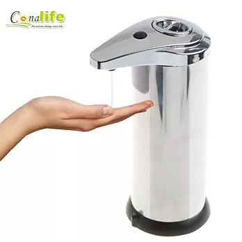 【Conalife】不鏽鋼可移動感應式全自動給皂機(1入)銀色