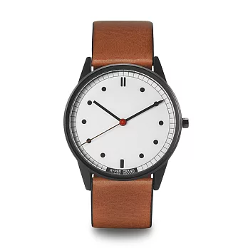 HYPERGRAND - Black White Classic Honey Leather 黑白錶盤蜜糖皮革 手錶
