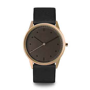 HYPERGRAND - Rose Gold Grey Classic Black Leather 玫瑰金灰錶盤黑皮革 手錶
