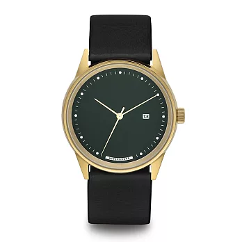 HYPERGRAND - Gold Green Classic Black Leather 冷鋼系列 - 金綠錶盤黑錶帶 手錶