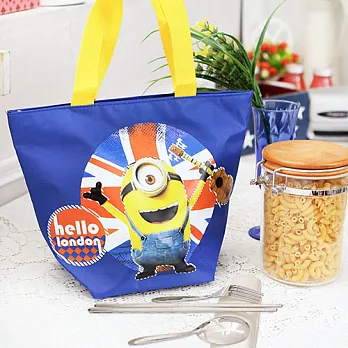 小小兵 餃形便當袋+台灣製環保三件式餐具組