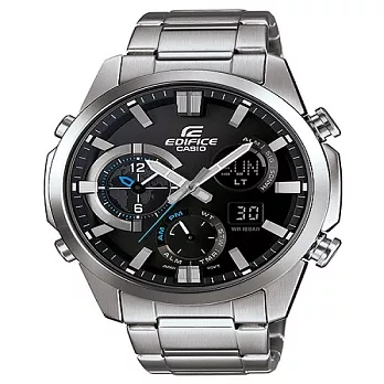 CASIO EDIFICE 勇者戰神雙壁傳說運動時尚限量腕錶-銀-ERA-500D-1A