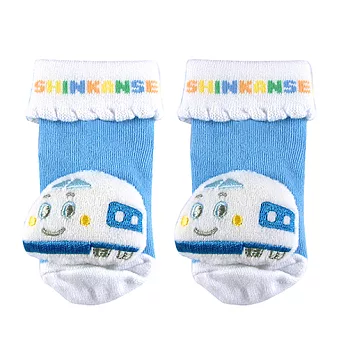 【新幹線】可愛立體反折童襪-粉藍(2雙)