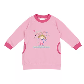 【愛的世界】MYBEAR第一雙溜冰鞋系列純棉羅紋領長版上衣-台灣製-95粉紅色