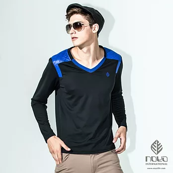 【NOYA】光熱氧/發熱紗/新科技~保暖V領格紋肩線上衣-31K20425M黑色