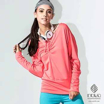 【NOYA】光熱氧/發熱紗/新科技~漾彩抽皺領蝴蝶袖上衣-32K20427S芭比桃