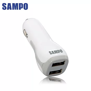SAMPO 聲寶2.1A 雙USB輸出/急速車用充電器-1入( DQ-U401CL)