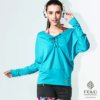 【NOYA】光熱氧/發熱紗/新科技~漾彩抽皺領蝴蝶袖上衣-32K20427S薄荷糖藍
