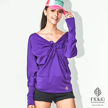 【NOYA】光熱氧/發熱紗/新科技~漾彩抽皺領蝴蝶袖上衣-32K20427S璀璨紫