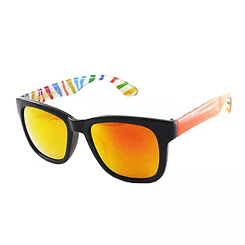 【Korea 韓國潮流】水銀炫彩_韓版潮流大框太陽眼鏡#5001 (橘紅色框X水銀黃橘鏡)