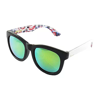 【Korea 韓國潮流】水銀炫彩_韓版潮流大框太陽眼鏡#5003 (白框X水銀綠鏡)