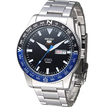 SEIKO Sports 冒險家機械腕錶 4R36-04B0D SRP659J1 黑x藍