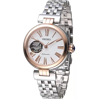 SEIKO 幸福時刻女用機械錶 4R38-00Z0P SSA862J1 玫瑰金色框