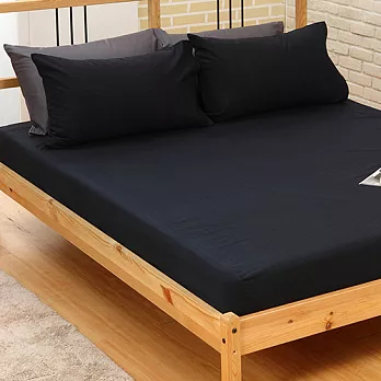 LITA麗塔(黑緹花)雙人三件式純棉床包枕套組