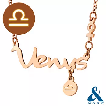【＆MORE】愛迪莫鈦鍺-天秤座守護神鍺項鍊-維納斯