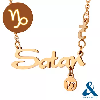 【＆MORE】愛迪莫鈦鍺-魔羯座守護神鍺項鍊-薩坦