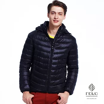 【NOYA】超輕量修身頂級連帽輕薄羽絨-41D20780M黑色