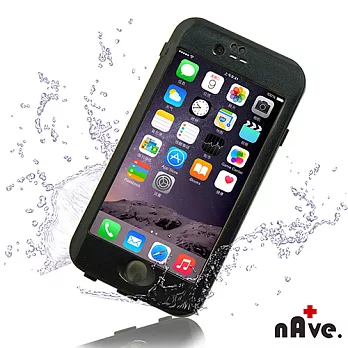 【nAve】iPhone6Plus防水手機殼(3色)黑