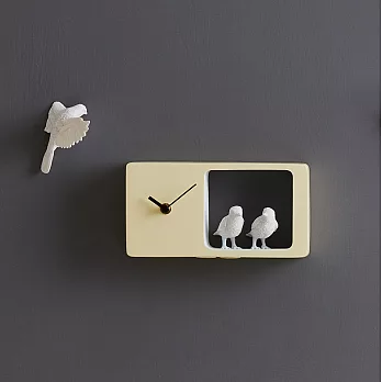 [haoshi design良事設計] Sparrow clock 麻雀時鐘(淺黃)