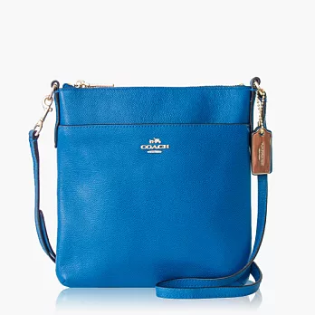 【COACH 輕便小包】皮革 / 側背 / 斜背包(小款)_藍色