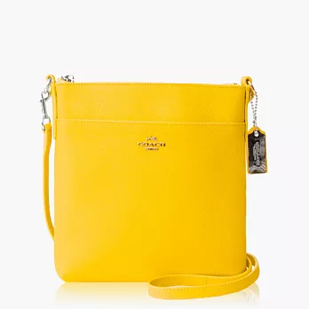 【COACH 輕便小包】皮革 / 側背 / 斜背包(小款)_黃色