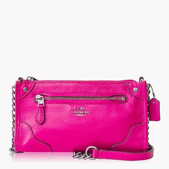 【COACH 輕便小包】皮革 / 側背 / 斜背包(小款)_桃色