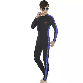 【SARBIS】抗UV防水母螫咬連身水母衣(中性款)B0088-05S黑配藍