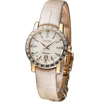 精工 SEIKO Premier 經典閃耀仕女腕錶 7N82-0JJ0P SXDG60J1銀色