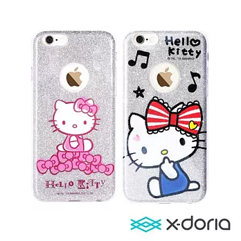 X-doria-iPhone6/6s 手機保護軟殼 炫銀凱蒂系列(4.7)