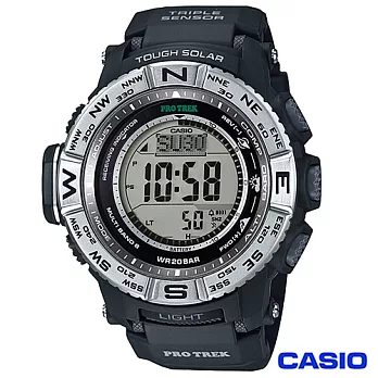 CASIO卡西歐 極地撼動多功能太陽能電波登山腕錶 PRW-3500-1