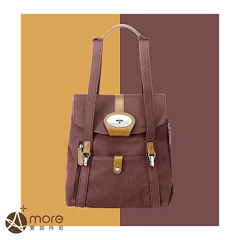 Amore 愛加・小貝克 三用後背包-咖啡