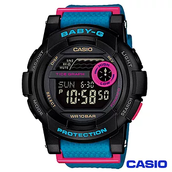 CASIO卡西歐 BABY-G少女時代甜美運動風格數位腕錶 BGD-180-2