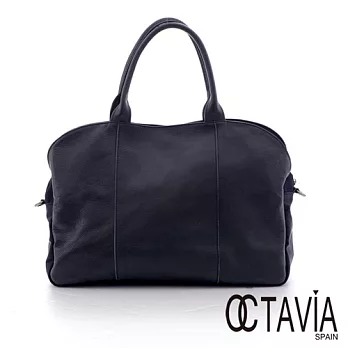 【Octavia 8 真皮】大大主義 雙料公事旅行二用波士頓包 - 黑黑