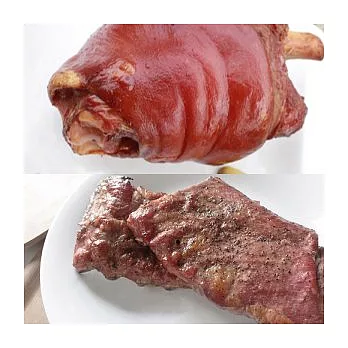 【食在安市集】東寶：獨家精製黑豬燒烤組（黑胡椒豬肋排、德國豬腳）