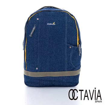 OCTAVIA 8 - Easy C. 旅行的意義水洗牛仔筆電後背包-極度深藍極度深藍