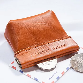 【UH】MARCO LAURENT - 牛皮手工零錢包(三色可選) - 咖啡色