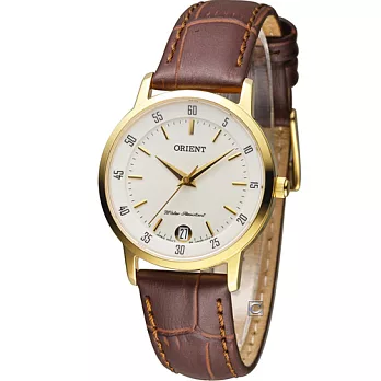 東方錶 ORIENT 美好年代時尚腕錶 FUNG6003W 金x咖啡色