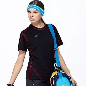 【SAIN SOU】台灣製吸濕排汗T恤(女版)T16513-01M黑